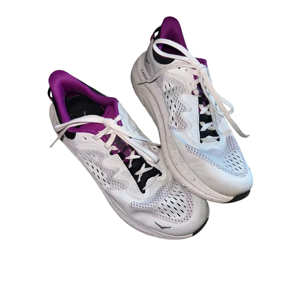 Hoka Kawana Womens Running Shoes White Orchid Purple Sneakers 1123164